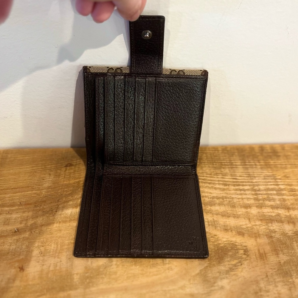 Gucci Authentic Monogram Compact Wallet Bifold Wi… - image 6